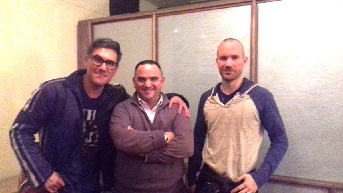 Mitch Horowitz, Frank Escandell y Angel Millar en la sede de la GLFAM (Nueva York, 2017)